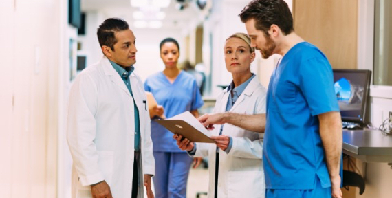 Doctors talking