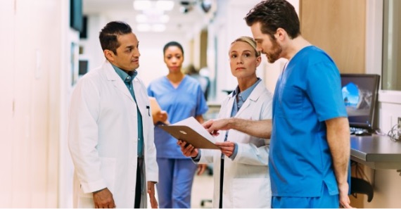 Doctors talking